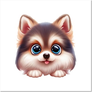 Pawsitivity Pomsky Posters and Art